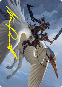 Gryffwing Cavalry Art Card (Gold-Stamped Signature) [Innistrad: Crimson Vow Art Series] | Boutique FDB TCG