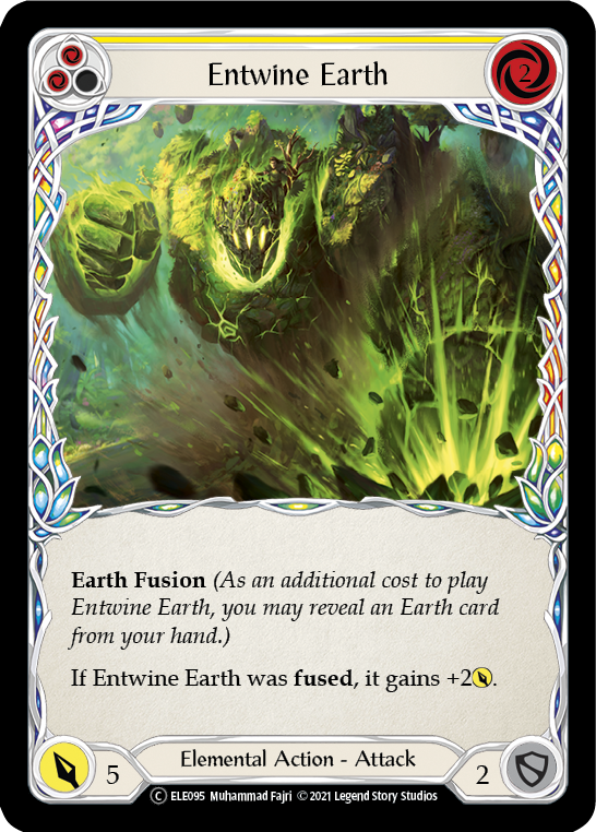 Entwine Earth (Yellow) [U-ELE095] (Tales of Aria Unlimited)  Unlimited Normal | Boutique FDB TCG
