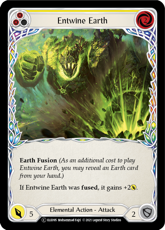 Entwine Earth (Yellow) [U-ELE095] (Tales of Aria Unlimited)  Unlimited Rainbow Foil | Boutique FDB TCG