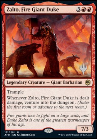 Zalto, Fire Giant Duke (Promo Pack) [Dungeons & Dragons: Adventures in the Forgotten Realms Promos] | Boutique FDB TCG