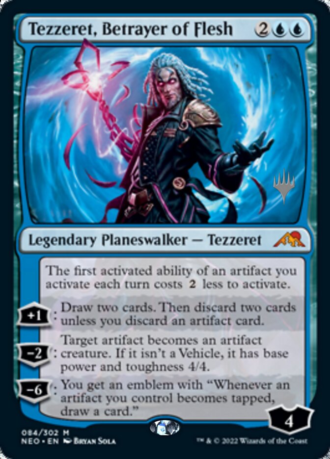 Tezzeret, Betrayer of Flesh (Promo Pack) [Kamigawa: Neon Dynasty Promos] | Boutique FDB TCG