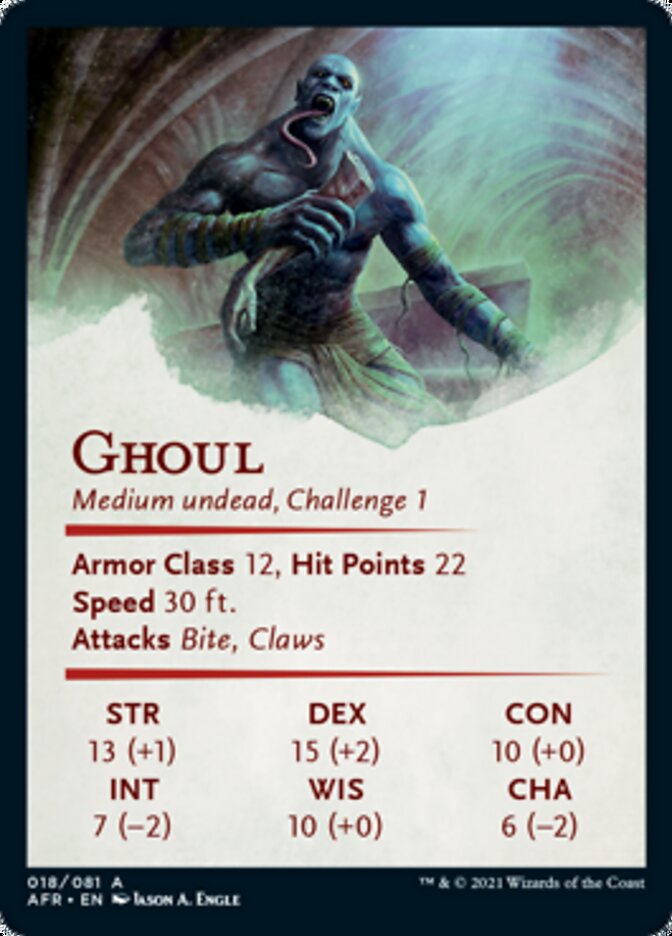 Ghoul Art Card [Dungeons & Dragons: Adventures in the Forgotten Realms Art Series] | Boutique FDB TCG