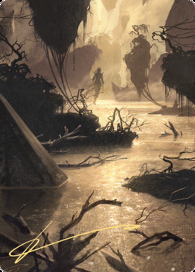 Murkwater Pathway Art Card (Gold-Stamped Signature) [Zendikar Rising Art Series] | Boutique FDB TCG