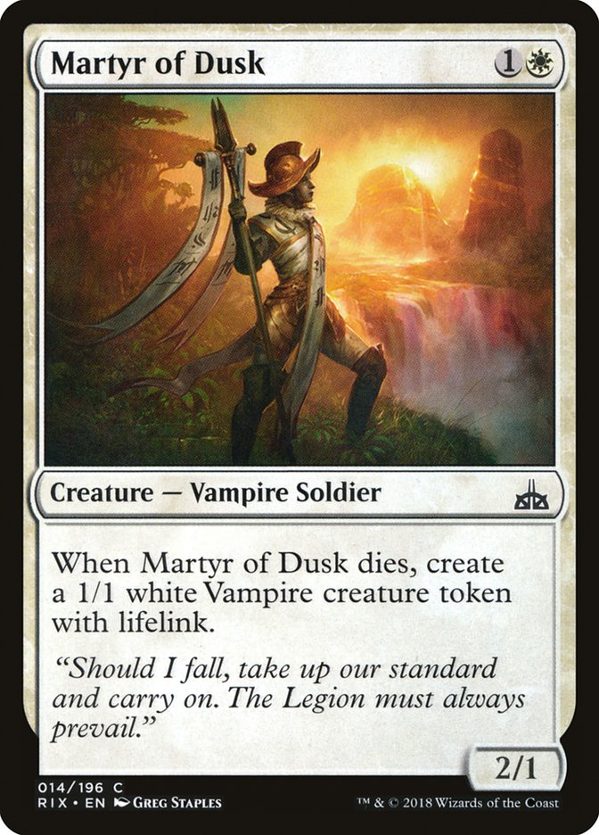 Martyr of Dusk [Rivals of Ixalan] | Boutique FDB TCG