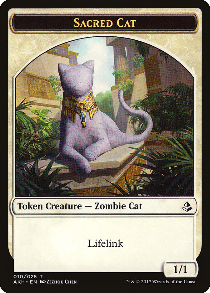 Sacred Cat Token [Amonkhet Tokens] | Boutique FDB TCG