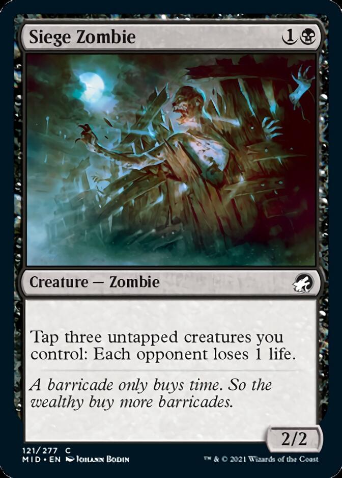 Siege Zombie [Innistrad: Midnight Hunt] | Boutique FDB TCG