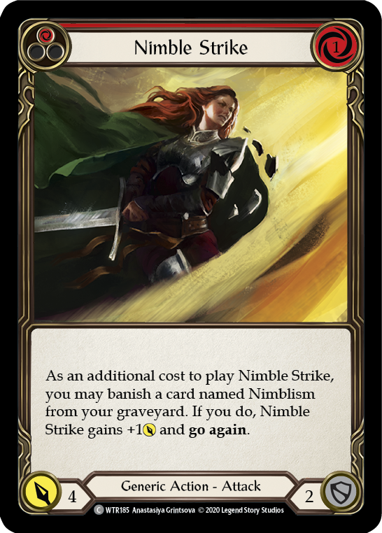 Nimble Strike (Red) [U-WTR185] (Welcome to Rathe Unlimited)  Unlimited Rainbow Foil | Boutique FDB TCG