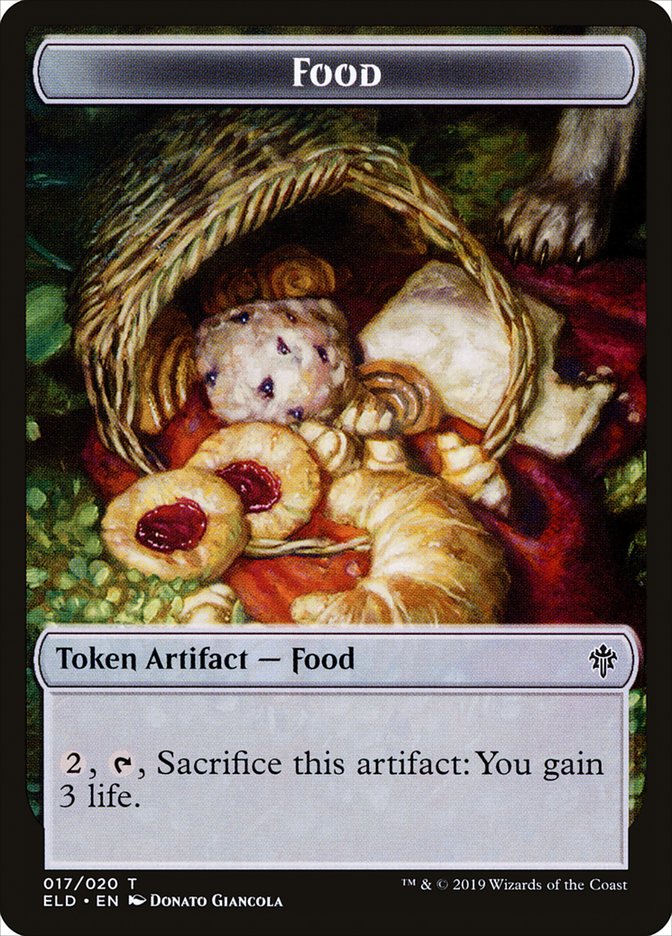 Wolf // Food (17) Double-Sided Token [Throne of Eldraine Tokens] | Boutique FDB TCG