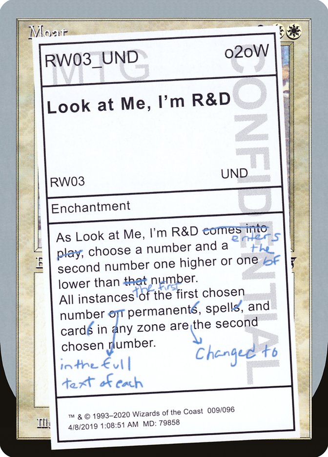 Look at Me, I'm R&D [Unsanctioned] | Boutique FDB TCG