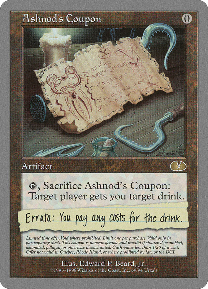 Ashnod's Coupon [Unglued] | Boutique FDB TCG