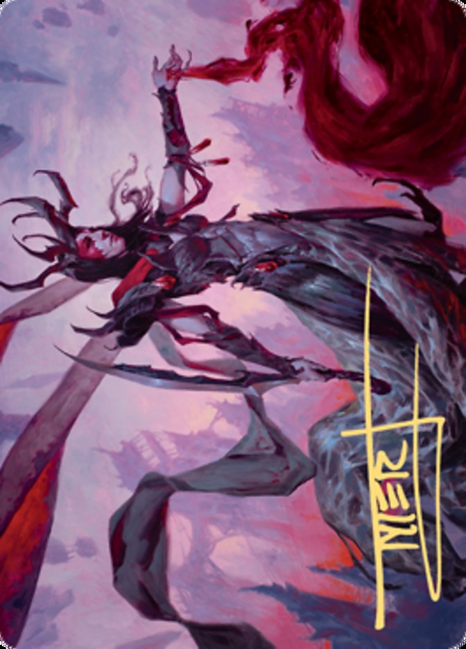 Drana, the Last Bloodchief Art Card (Gold-Stamped Signature) [Zendikar Rising Art Series] | Boutique FDB TCG