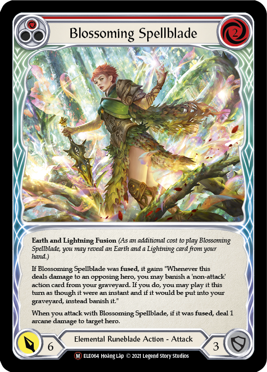 Blossoming Spellblade [U-ELE064] (Tales of Aria Unlimited)  Unlimited Rainbow Foil | Boutique FDB TCG