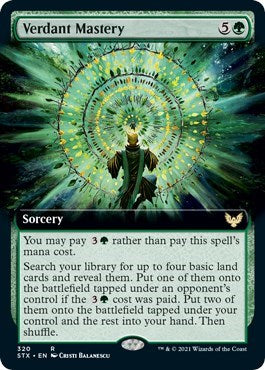 Verdant Mastery (Extended Art) [Strixhaven: School of Mages] | Boutique FDB TCG