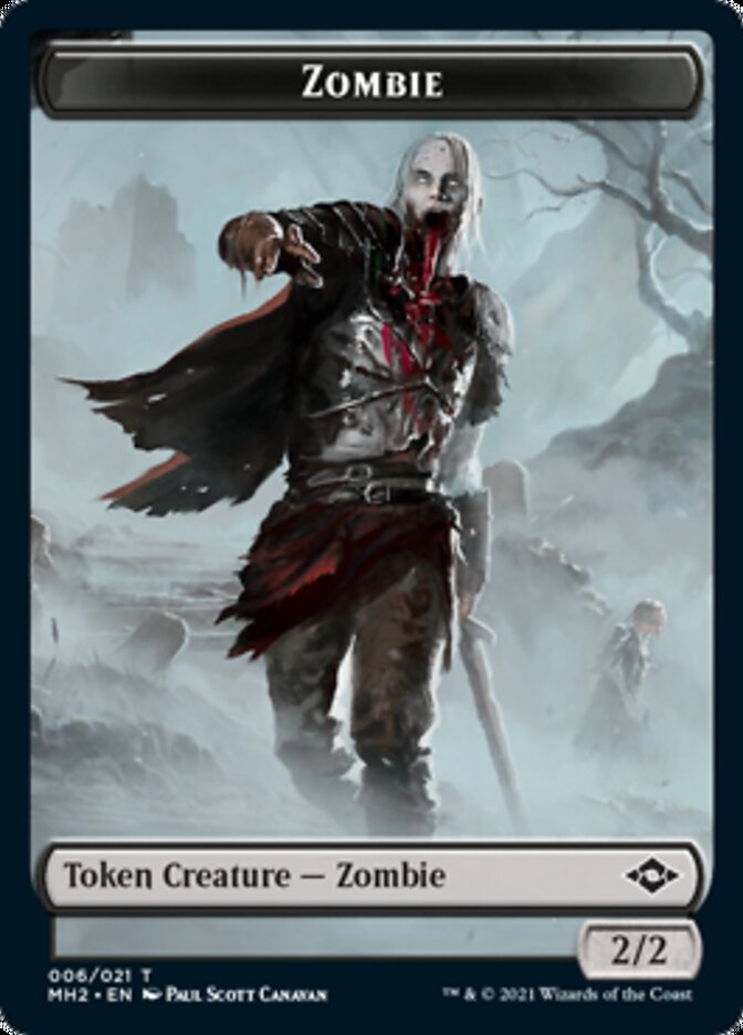 Treasure (21) // Zombie Double-Sided Token [Modern Horizons 2 Tokens] | Boutique FDB TCG