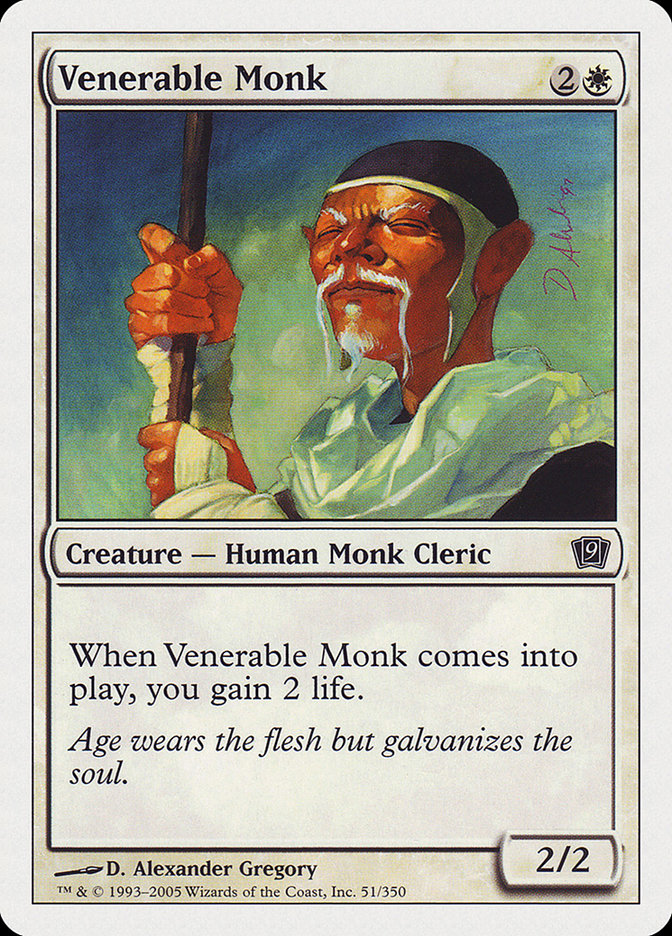 Venerable Monk [Ninth Edition] | Boutique FDB TCG