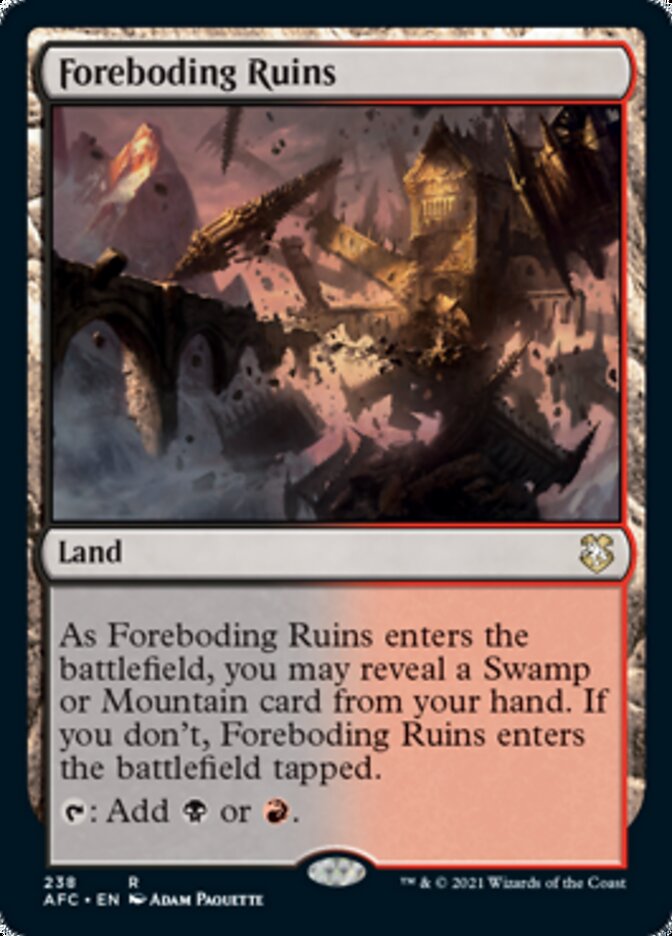 Foreboding Ruins [Dungeons & Dragons: Adventures in the Forgotten Realms Commander] | Boutique FDB TCG