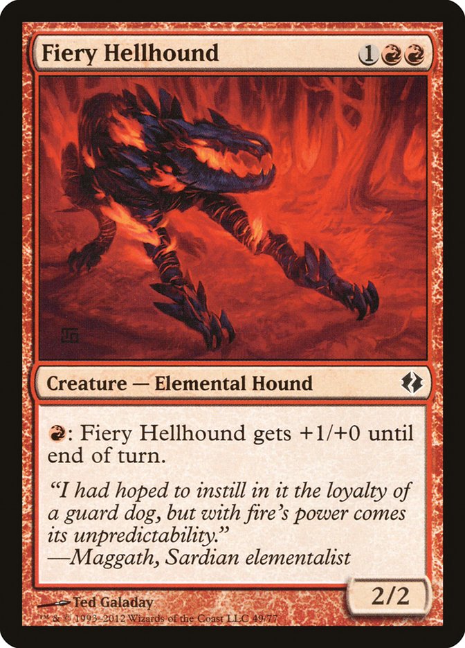 Fiery Hellhound [Duel Decks: Venser vs. Koth] | Boutique FDB TCG