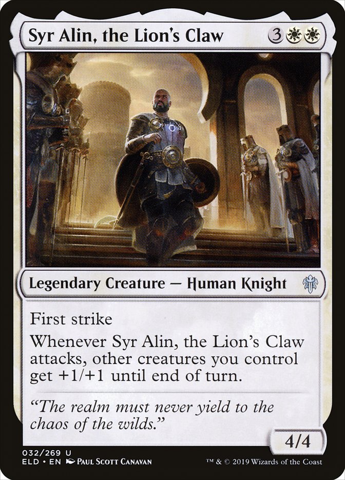 Syr Alin, the Lion's Claw [Throne of Eldraine] | Boutique FDB TCG