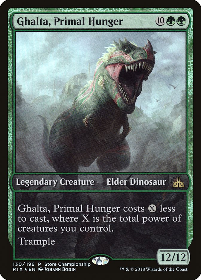 Ghalta, Primal Hunger (Store Championship) (Extended Art) [Rivals of Ixalan Promos] | Boutique FDB TCG