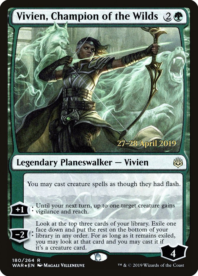 Vivien, Champion of the Wilds [War of the Spark Prerelease Promos] | Boutique FDB TCG