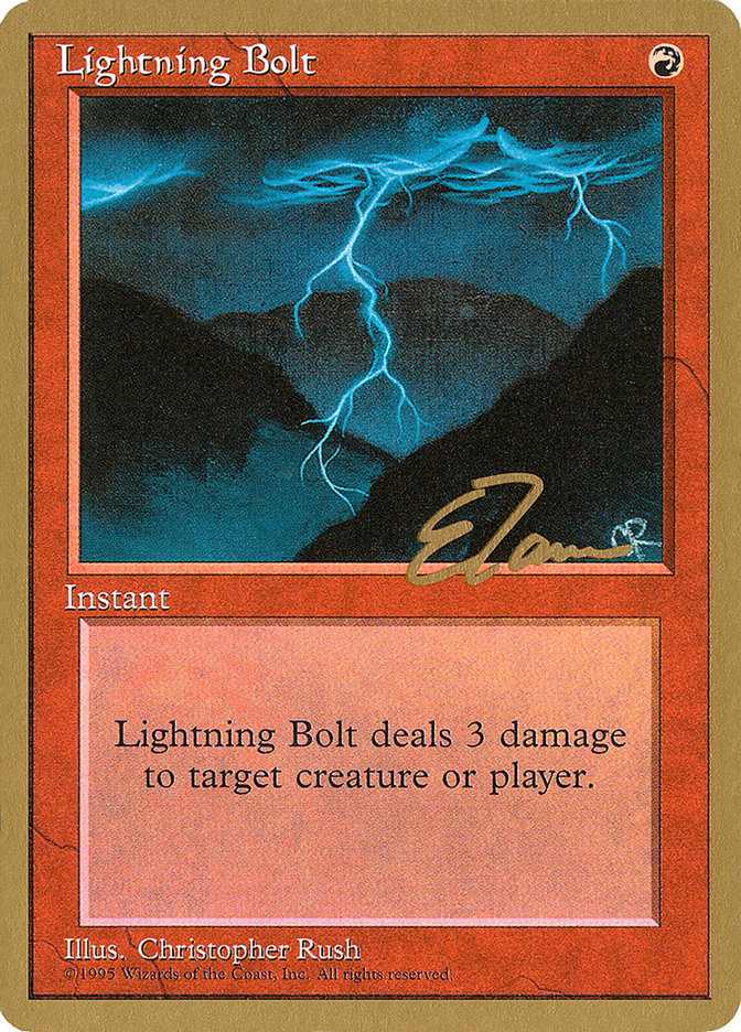 Lightning Bolt (Eric Tam) [Pro Tour Collector Set] | Boutique FDB TCG