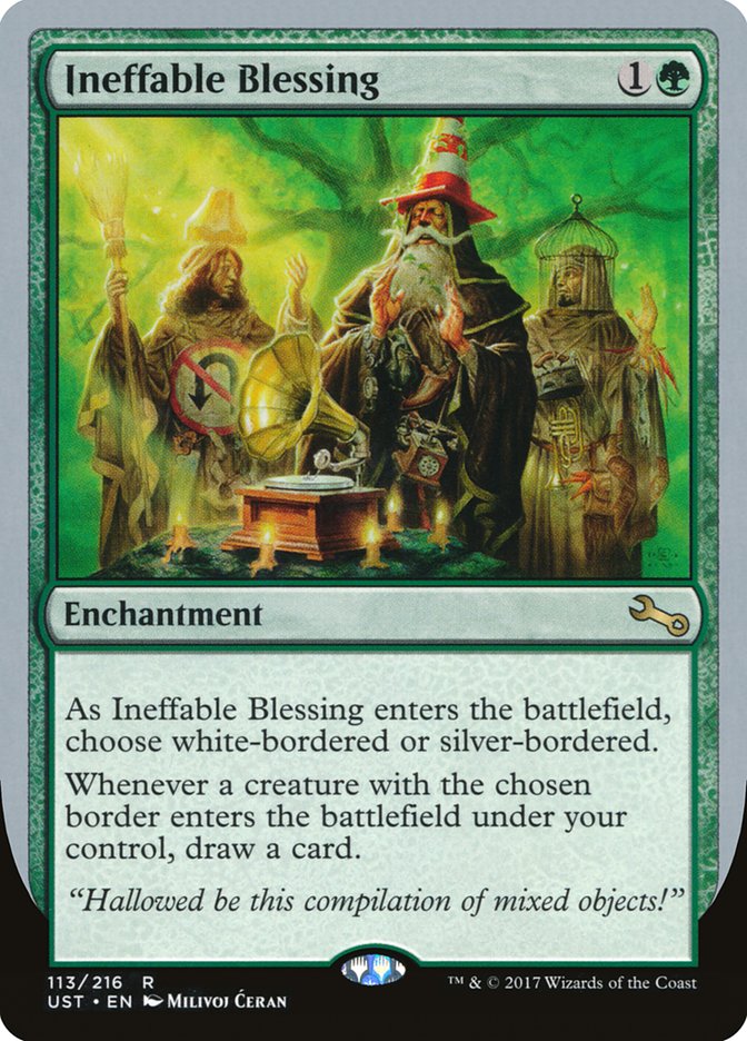 Ineffable Blessing ("choose white-bordered or silver-bordered") [Unstable] | Boutique FDB TCG