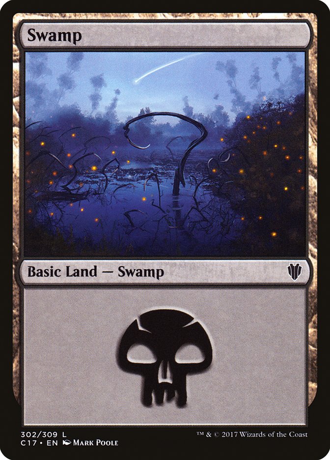 Swamp (302) [Commander 2017] | Boutique FDB TCG