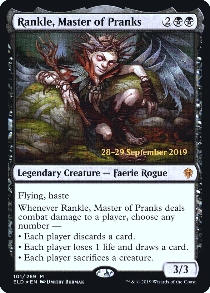 Rankle, Master of Pranks [Throne of Eldraine Prerelease Promos] | Boutique FDB TCG