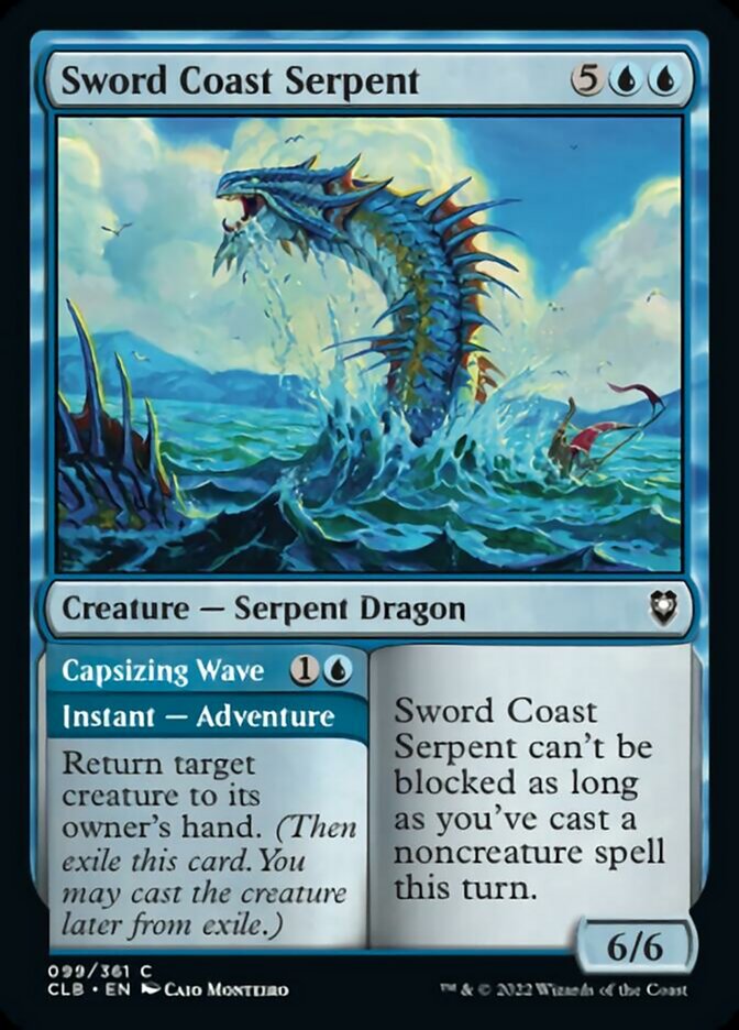 Sword Coast Serpent // Capsizing Wave [Commander Legends: Battle for Baldur's Gate] | Boutique FDB TCG