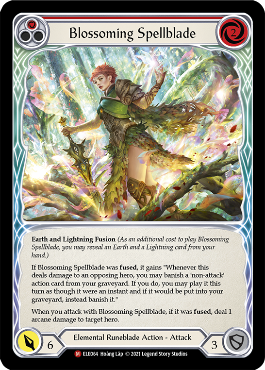 Blossoming Spellblade [ELE064] (Tales of Aria)  1st Edition Rainbow Foil | Boutique FDB TCG
