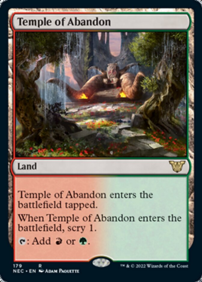 Temple of Abandon [Kamigawa: Neon Dynasty Commander] | Boutique FDB TCG