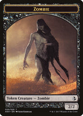 Resilient Khenra // Zombie Double-Sided Token [Hour of Devastation Tokens] | Boutique FDB TCG