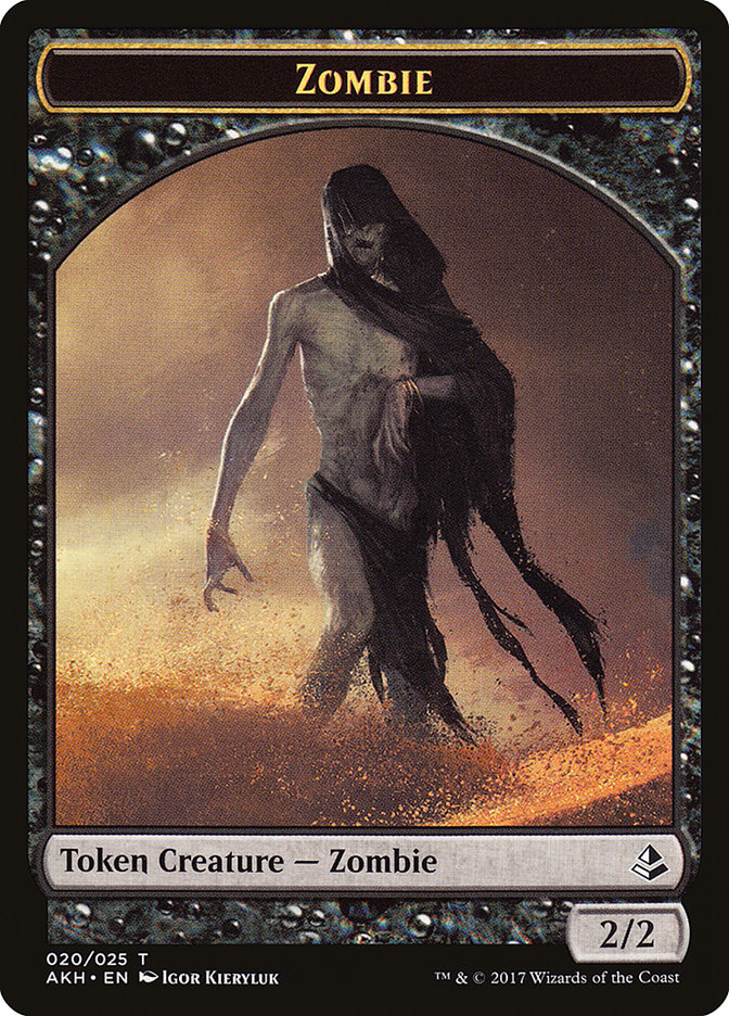 Temmet, Vizier of Naktamun // Zombie Double-Sided Token [Amonkhet Tokens] | Boutique FDB TCG