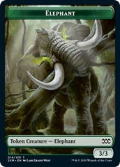 Elephant // Golem Double-Sided Token [Double Masters Tokens] | Boutique FDB TCG