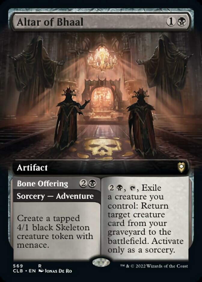 Altar of Bhaal // Bone Offering (Extended Art) [Commander Legends: Battle for Baldur's Gate] | Boutique FDB TCG