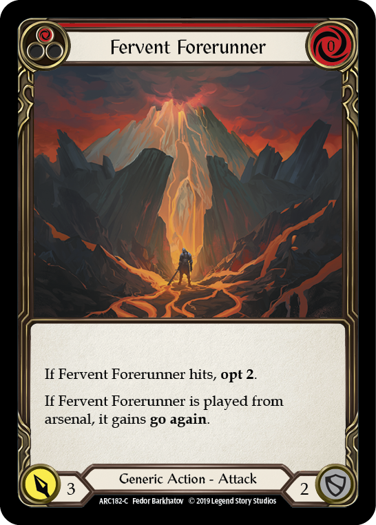 Fervent Forerunner (Red) [ARC182-C] (Arcane Rising)  1st Edition Rainbow Foil | Boutique FDB TCG