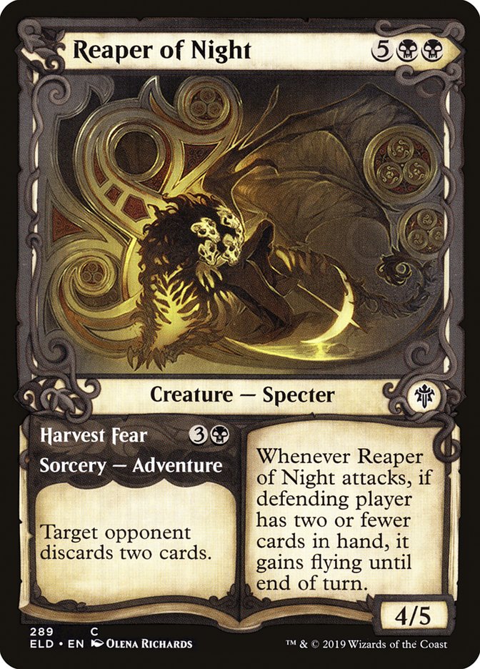 Reaper of Night // Harvest Fear (Showcase) [Throne of Eldraine] | Boutique FDB TCG