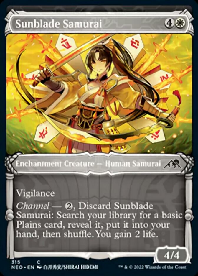 Sunblade Samurai (Showcase Samurai) [Kamigawa: Neon Dynasty] | Boutique FDB TCG