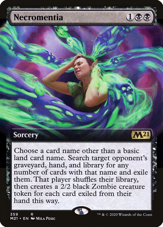 Necromentia (Extended Art) [Core Set 2021] | Boutique FDB TCG