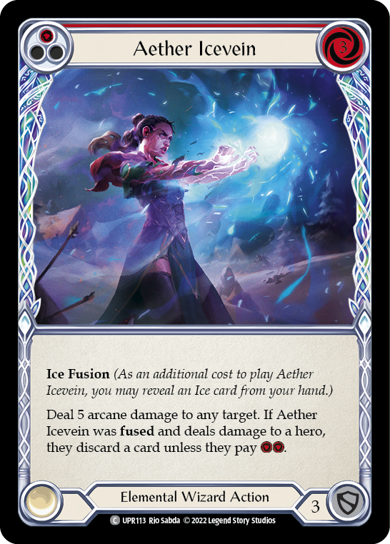 Aether Icevein (Red) [UPR113] (Uprising)  Rainbow Foil | Boutique FDB TCG