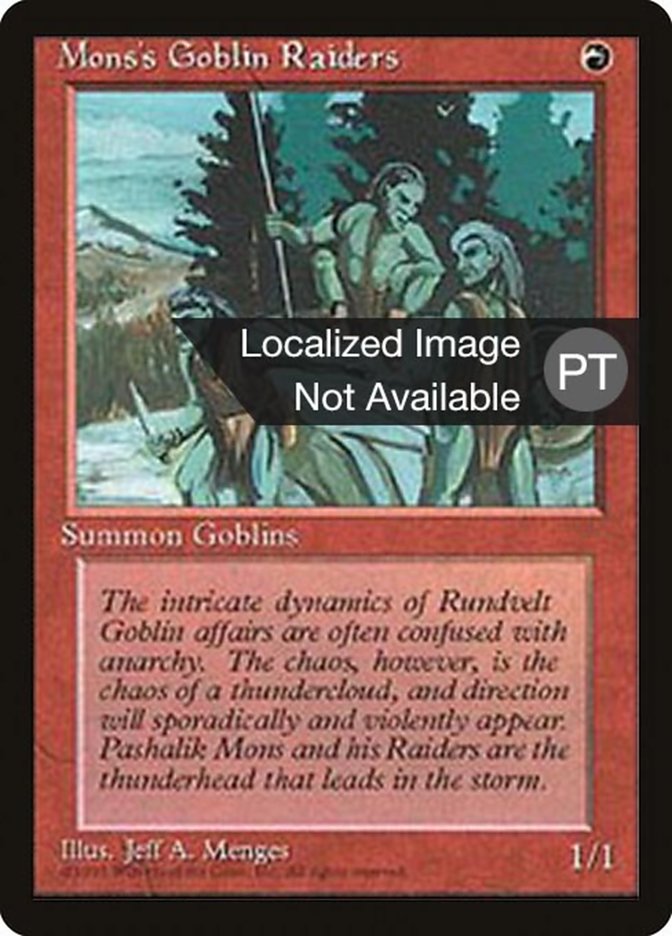 Mons's Goblin Raiders [Fourth Edition (Foreign Black Border)] | Boutique FDB TCG