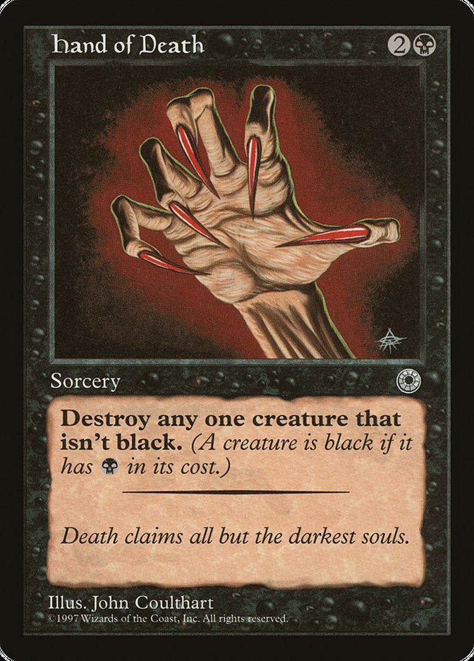 Hand of Death (With Creature Color Explanation) [Portal] | Boutique FDB TCG