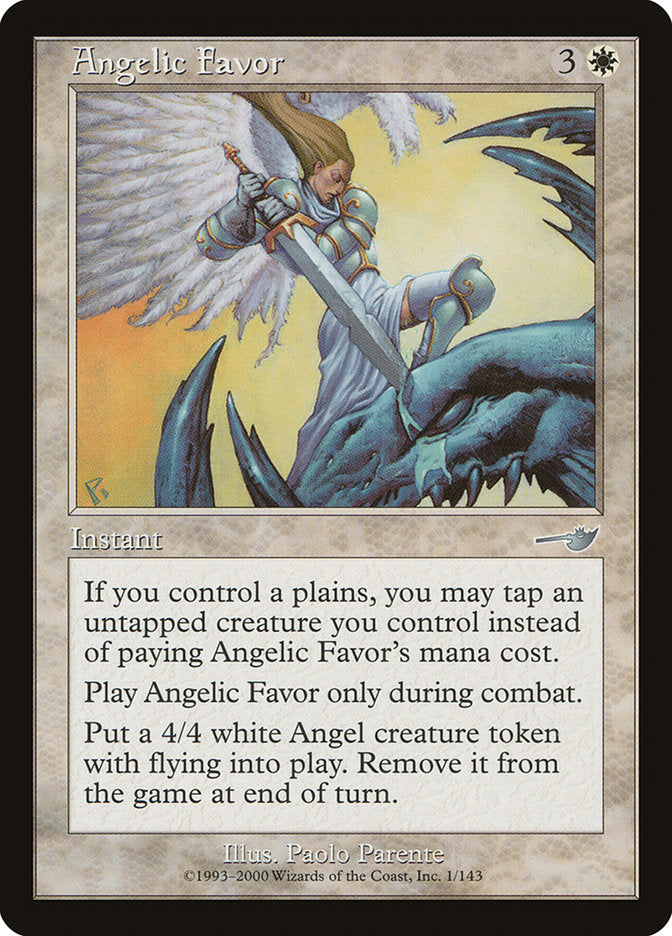 Angelic Favor [Nemesis] | Boutique FDB TCG
