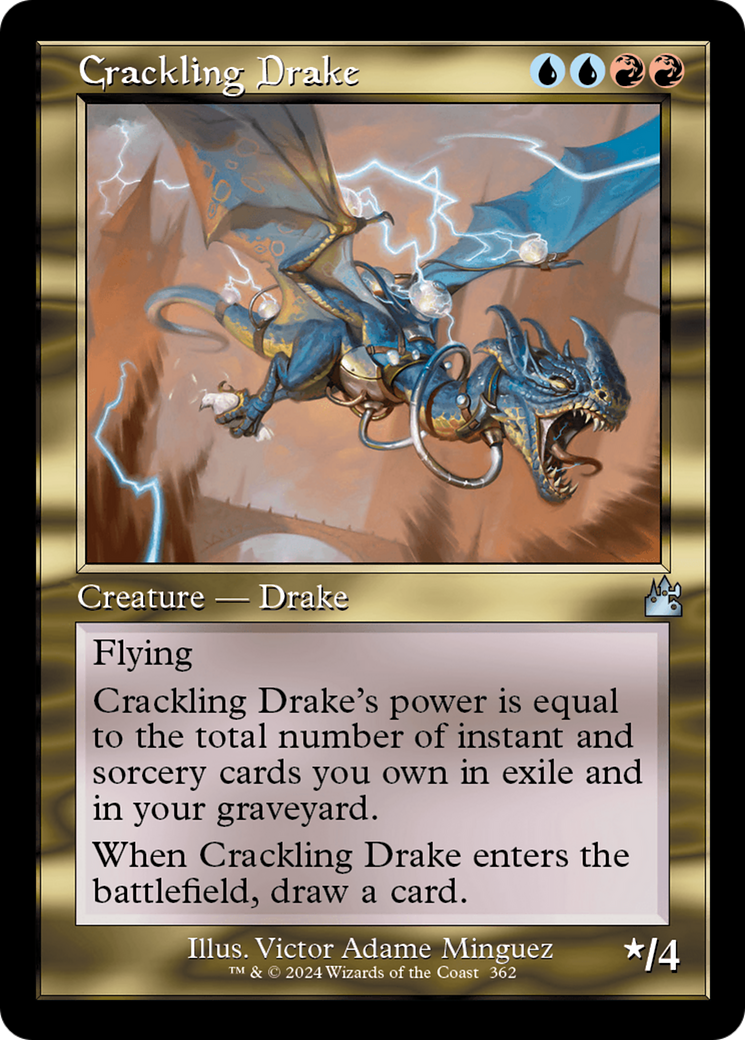 Crackling Drake (Retro Frame) [Ravnica Remastered] | Boutique FDB TCG