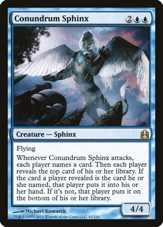 Conundrum Sphinx [Commander 2011] | Boutique FDB TCG