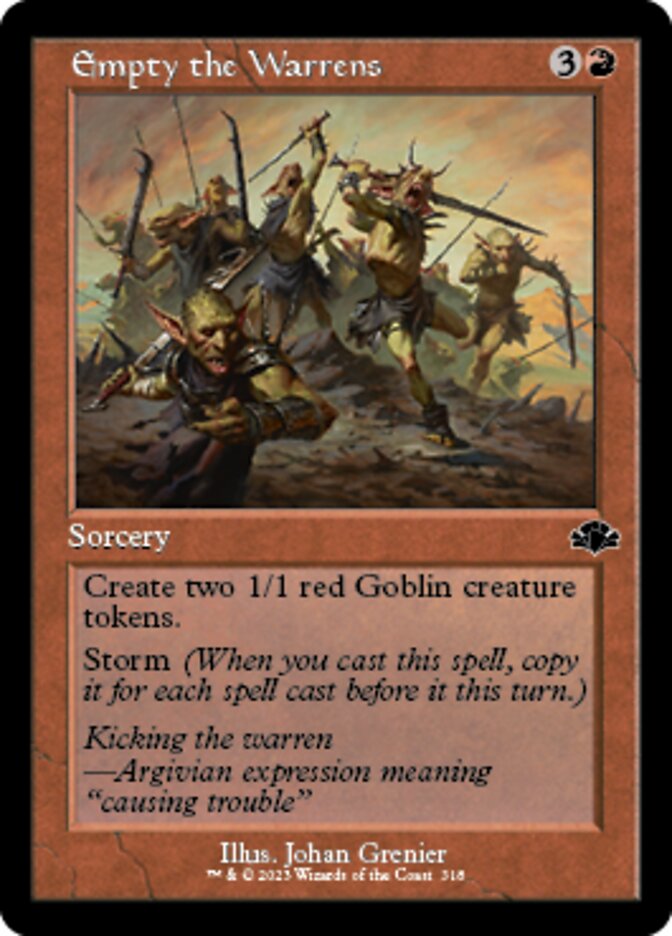 Empty the Warrens (Retro) [Dominaria Remastered] | Boutique FDB TCG