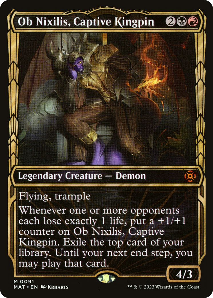 Ob Nixilis, Captive Kingpin (Showcase) [March of the Machine: The Aftermath] | Boutique FDB TCG