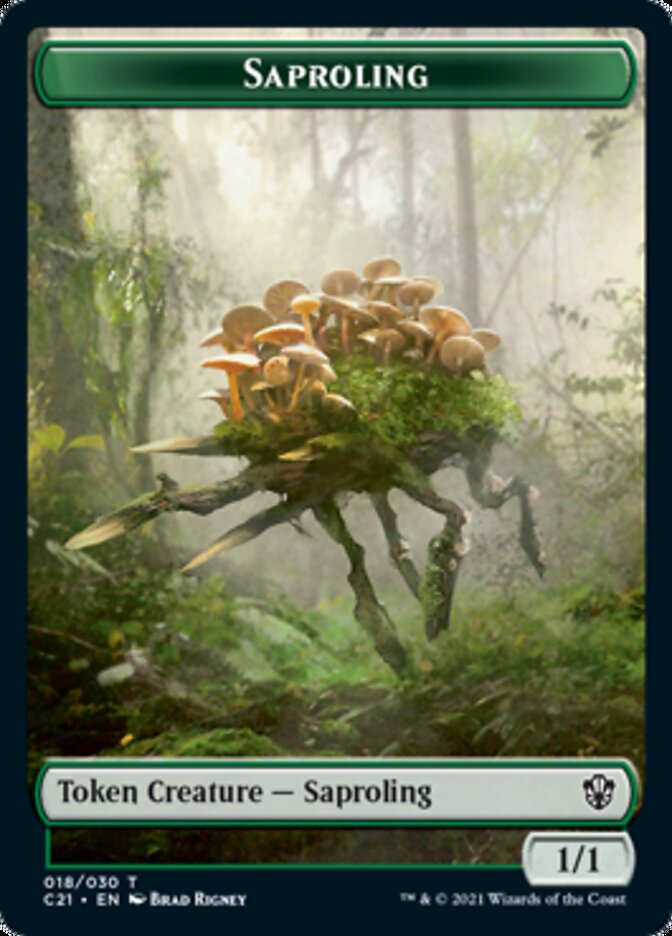 Food // Saproling Double-Sided Token [Commander 2021 Tokens] | Boutique FDB TCG