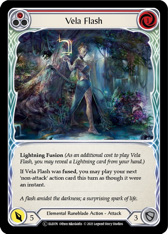 Vela Flash (Red) [U-ELE076] (Tales of Aria Unlimited)  Unlimited Normal | Boutique FDB TCG