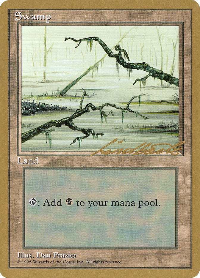 Swamp (ll371) (Leon Lindback) [Pro Tour Collector Set] | Boutique FDB TCG